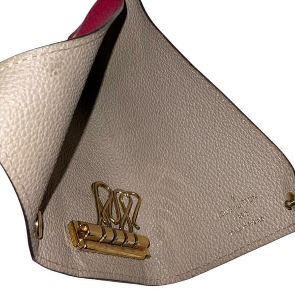 LOUIS VUITTON Key Case Multicles Berlango Cuir Taurillon Pink Leather - Picture 11 of 14